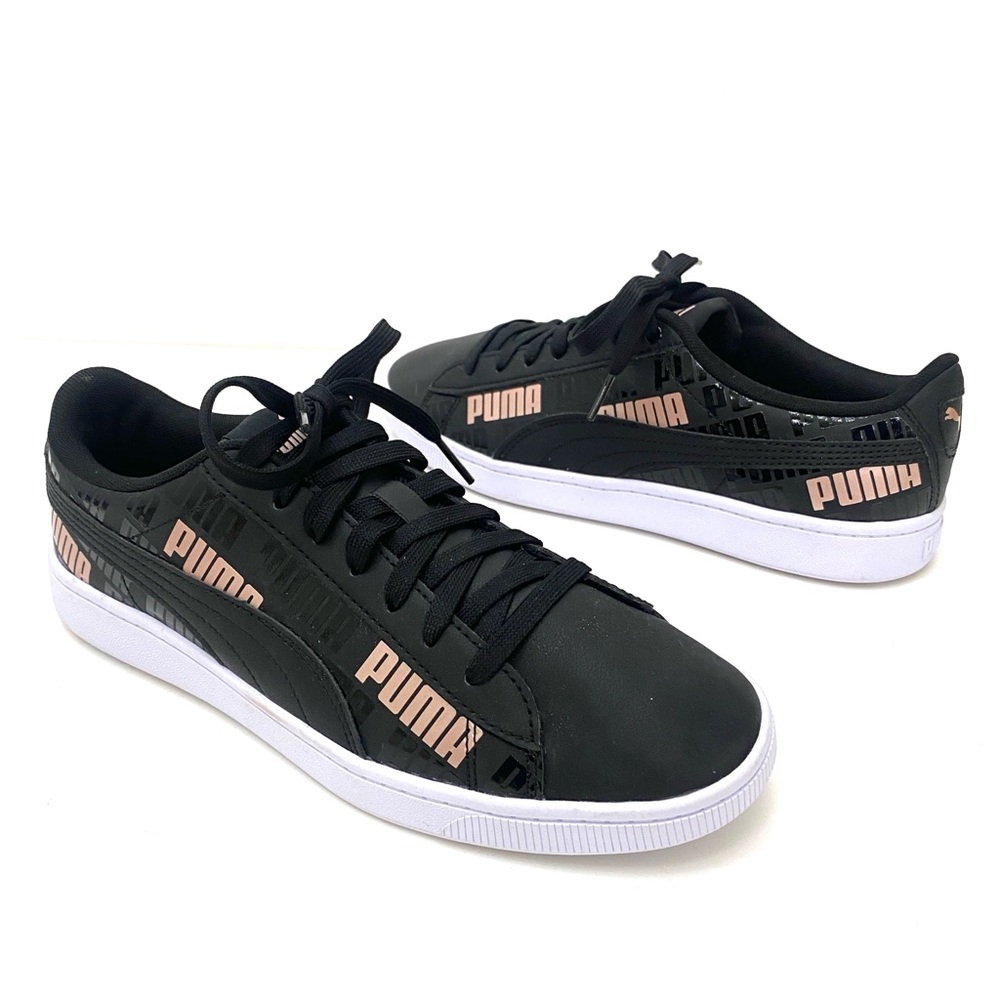 PUMA Women’s Black/Gold Vikky v2 Sig Renew Lo Profile Basketball Shoe